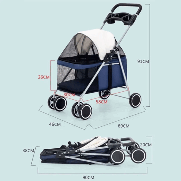 Carreola Plegable Para Mascotas