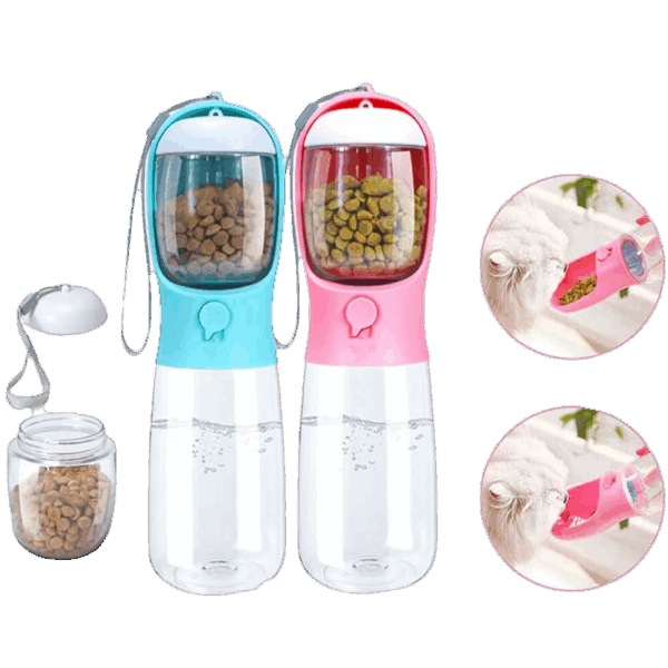 Comedor Con Bebedero Portatil Para Mascota