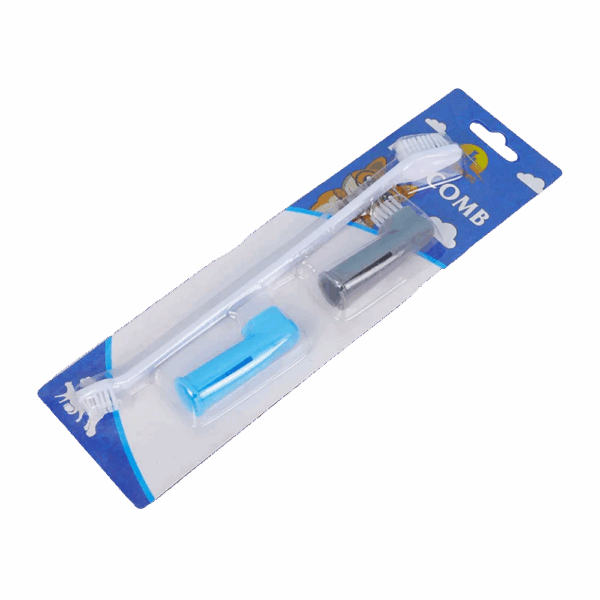 Kit De Cepillo De Dientes y 2 Piezas Dedal Para Mascota