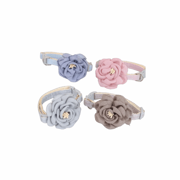 Collar para mascota diseño de flor
