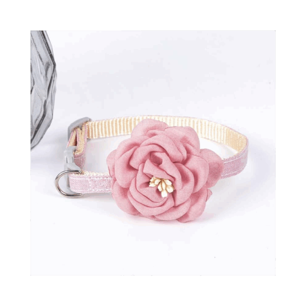 Collar para mascota diseño de flor
