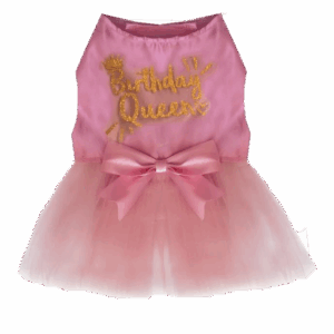 Vestido Rosa para mascotas feliz de cumpleaños