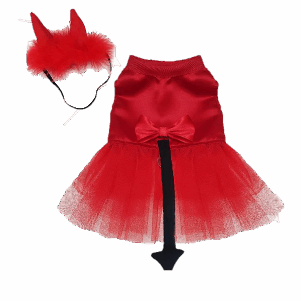 Vestido de Diablita Para Mascota