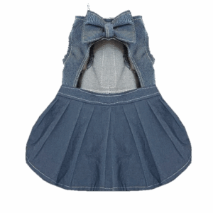 Vestido Para Mascota de mezclilla con escote